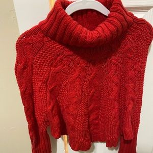 Red long sleeve sweater